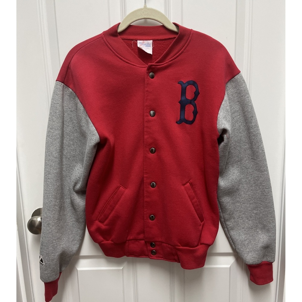 Majestic‎ MLB Boston Red Sox Bomber Varsity Jacket Kids Extra Large Vintage